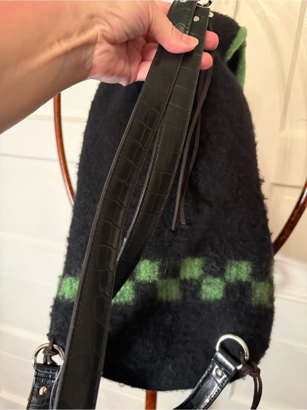 Boho hippie Boiled Wool Backpack Earthy ArtisanBag